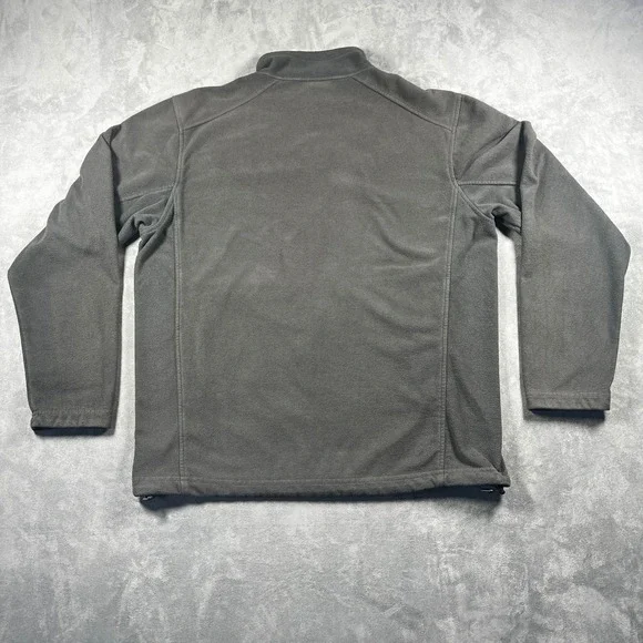 REI Full Zip Fleece Jacket Mens Large Black Long Sleeve Mock Neck Pockets - Picture 4 of 14